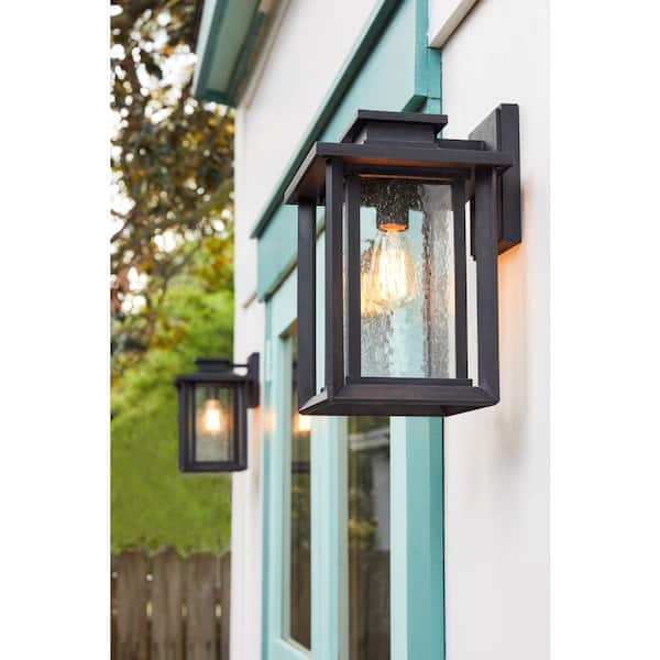 Wakefield 1-Light Earth Black Outdoor Wall Lantern Sconce