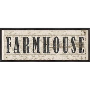 Farmhouse Wood Sign Framed Giclee Typography Art Print 42 in. x 16 in.
