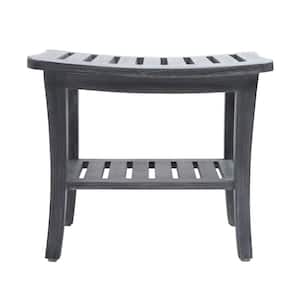 17.5 in. x 20 in. x 13.5 in. Weathered Gray Genuine Teak Bench