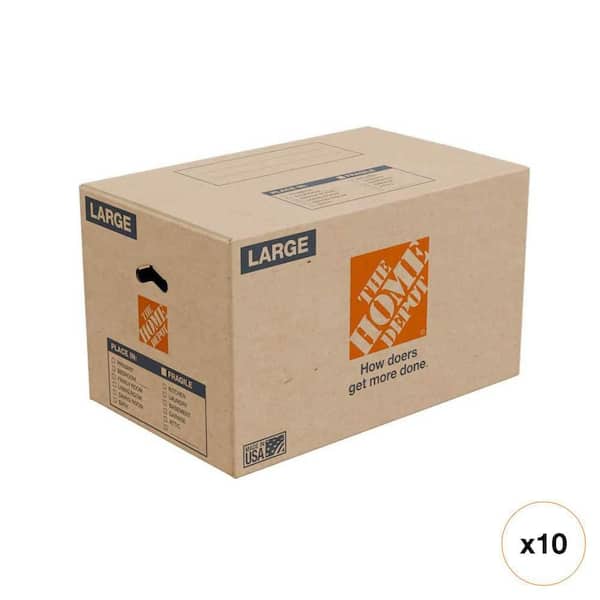 26 in. L x 16 in. W x 15 in. D Moving Shipping and Packing Box with Handles (10-Count)