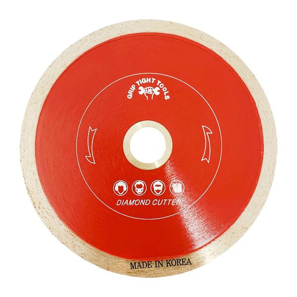 Grip Tight Tools Professional Quality Continuous Rim Diamond Blade for Tile Cutting, 4.5-Inch (Wet) B1508