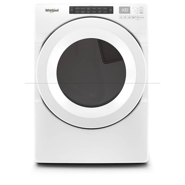 Whirlpool 7.4 cu. ft. 240-Volt Electric Vented Dryer in White with Intuitive Touch Controls, ENERGY STAR