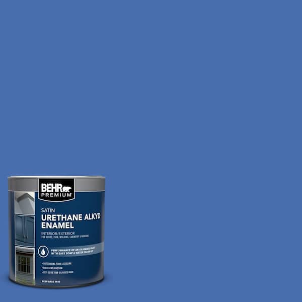 1 qt. #PPU15-05 New Age Blue Satin Enamel Urethane Alkyd Interior/Exterior Paint
