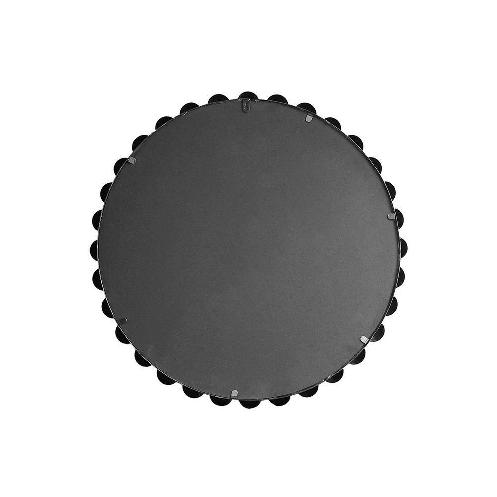 Marlowe 27" Round Silver Beaded Wall Mirror