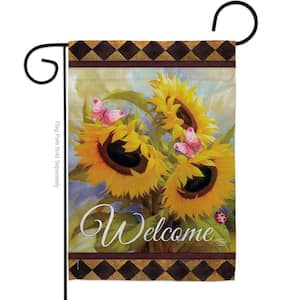 13 in. x 18.5 in. Welcome Sunflower Spring Garden Flag Double-Sided Spring Decorative Vertical Flags
