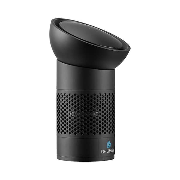 DH Lifelabs Sciaire Portable 10 sq. ft. HEPA-True Tabletop Air Purifier in Black with PlasmaShield Technology