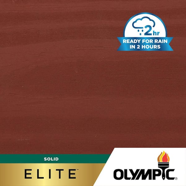 Olympic Elite 5 gal. SC-1088 Winning Red Solid Advanced Exterior Stain and Sealer in One
