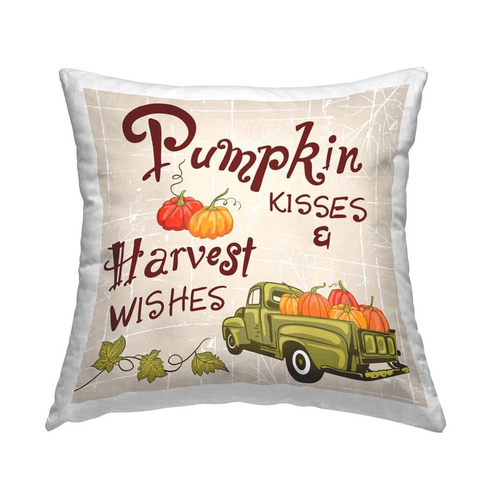Autumnal Harvest Wishes Multi-Color Geometric Polyester 18 in. x 18 in. Throw Pillow price history on PriceWatchPro