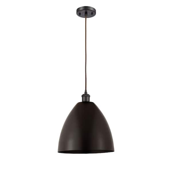 Innovations Metal Bristol 60-Watt 1-Light Oil Rubbed Bronze Standard Mini Pendant Light with Metal Shade