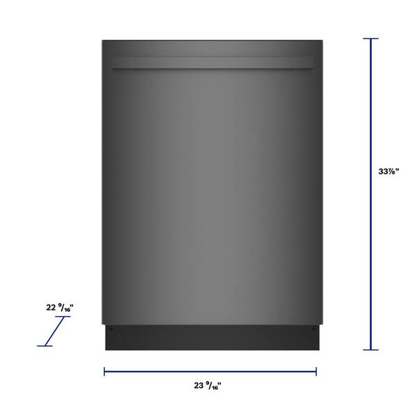 Bosch 100 Series Premium 24 in. Black Stainless Steel Top Control