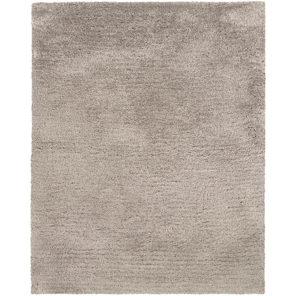 3 ft. x 5 ft. Gray Solid Color Washable Area Rug