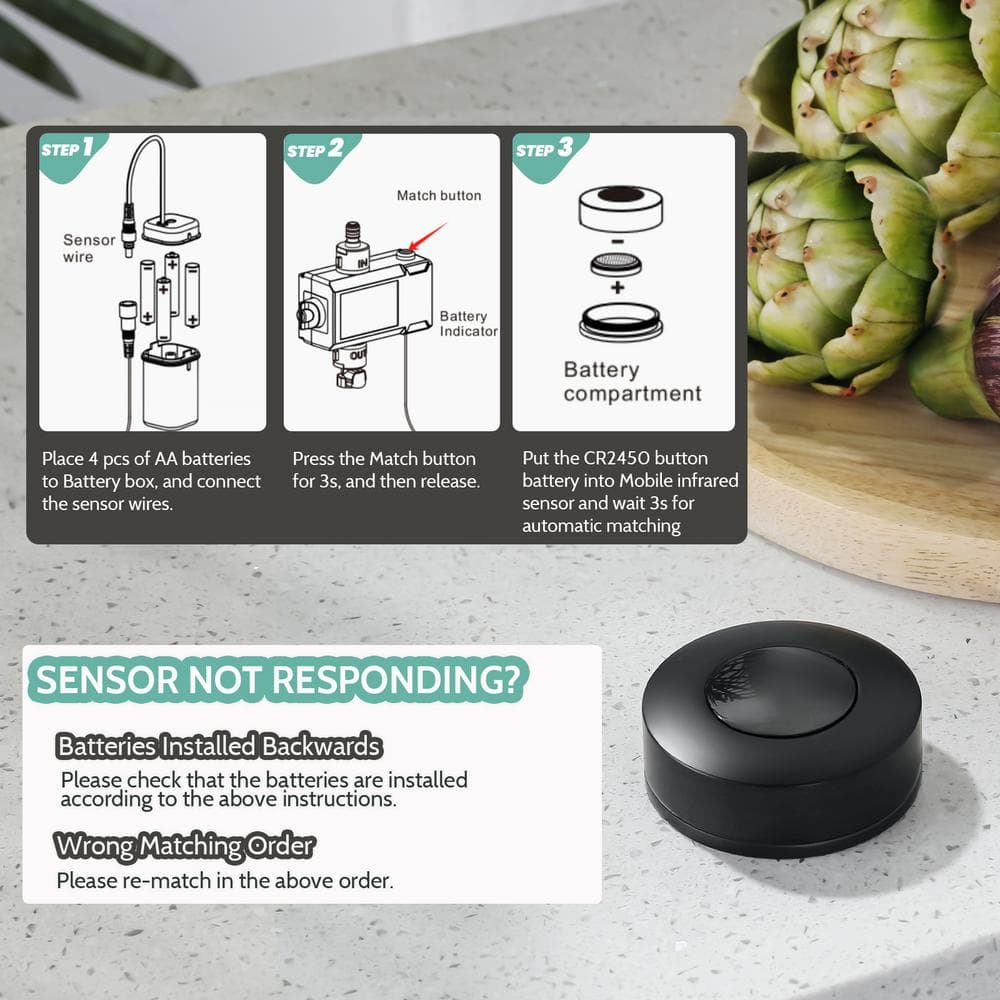 Matte Black Touchless Pull-Down Sprayer Kitchen Faucet with Sensor