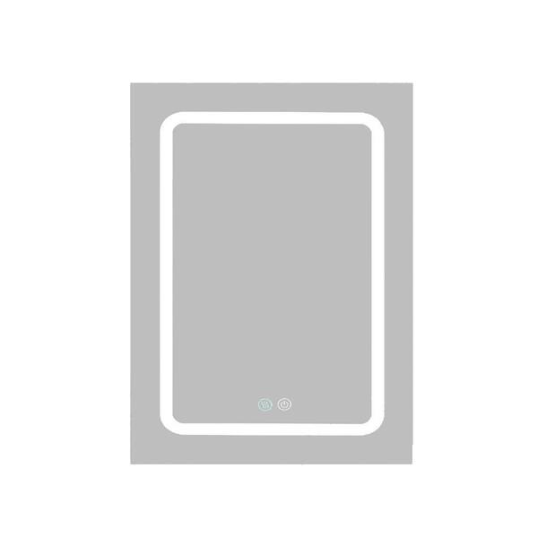 Unbranded 20 in. W x 30 in. H Rectangular Aluminum Medicine Cabinet with Mirror