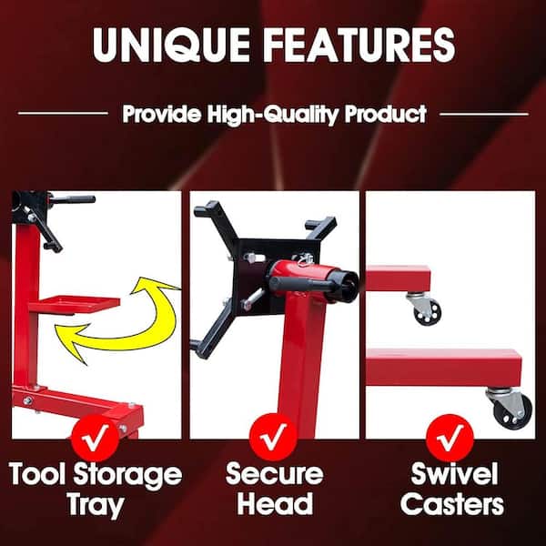 Big Red 1,250 lbs. Engine Stand with Tool Tray T25671 - The Home Depot