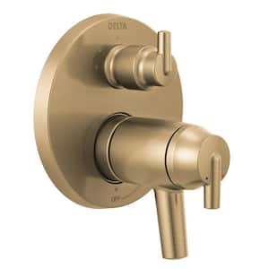 Trinsic 2-Handle Wall-Mount Valve Trim Kit with 3-Setting Integrated Diverter in Champagne Bronze (Valve not Included)