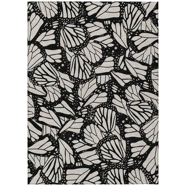 Chantille Machine Washable Indoor/Outdoor Abstract ACN2846 Linen 8 ft. x 10 ft. Area Rug