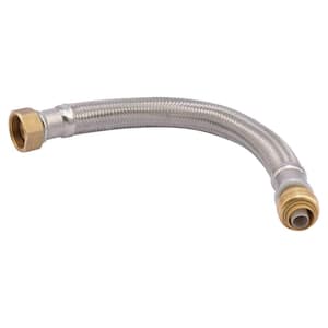 1/2 in. Push-to-Connect x 3/4 in. FIP x 12 in. Braided Stainless Steel Water Heater Connector