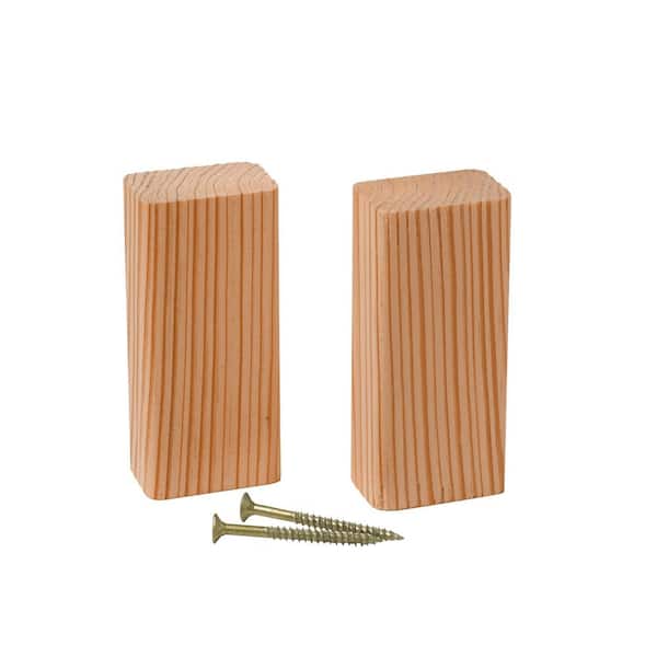 Western Red Cedar Railing Support Wood Block (2-Pack)