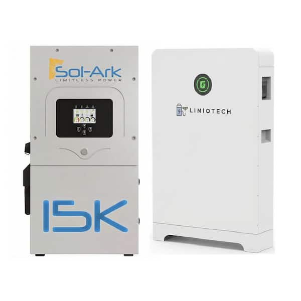 15kW Hybrid Inverter Combo with Liniotech 14.33kWh IP65 Outdoor LFP Battery