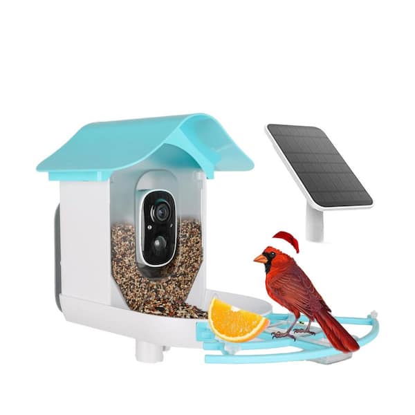 AI-Powered Bird Feeder with Camera Solar Charged Auto Video Capture Instant Alerts Ideal for Bird Lovers and Families
