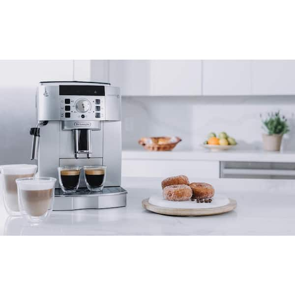 DeLonghi Magnifica XS Compact Fully Automatic Black and Silver Espresso  Machine and Cappuccino Maker ECAM22110SB - The Home Depot