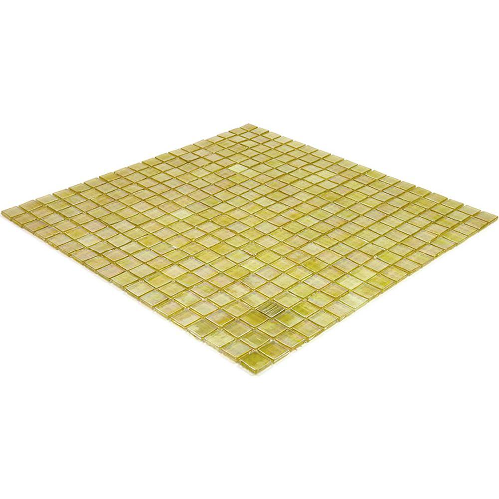 Golden Iridescent Glass Mosaic Tile for Wall and Floor