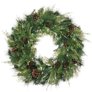 30" Artificial Mixed Pine Wreath