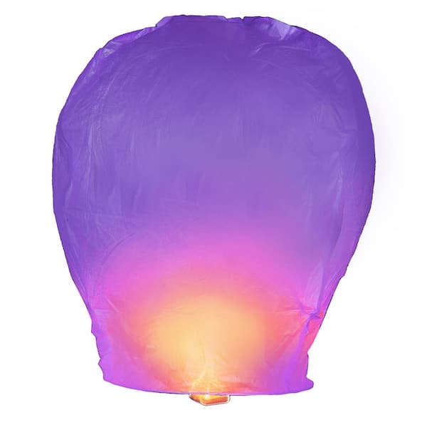 LUMABASE Purple Sky Lanterns (Set of 4)