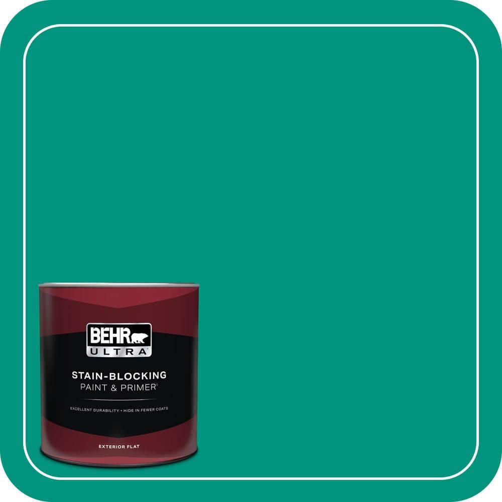 1 qt. #S-G-480 Aqua Waters Flat Exterior Paint & Primer price history on PriceWatchPro