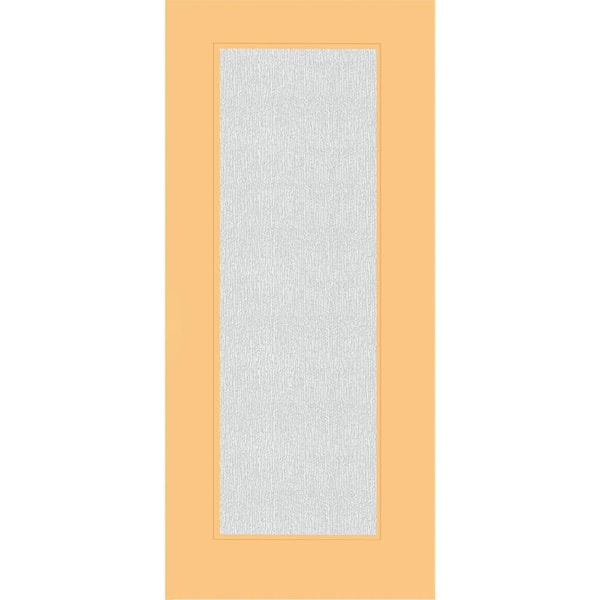 Steves & Sons Legacy 36 in. x 80 in. Universal Handing Full Lite Rain Glass Primed Jackfruit Finish Fiberglass Front Door Slab