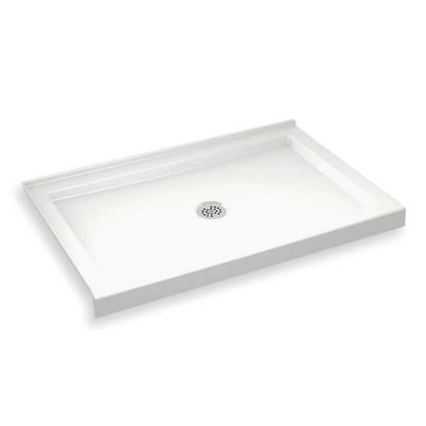 MAAX B3Round 32 in. x 48 in. Single Threshold Shower Base in White