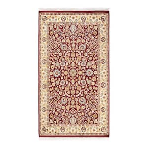 Mogul One-of-a-Kind Traditional Red 3 ft. 1 in. x 5 ft. 5 in. Oriental Area Rug