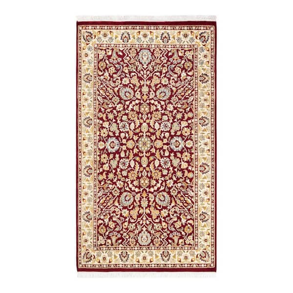 Mogul One-of-a-Kind Traditional Red 3 ft. 1 in. x 5 ft. 5 in. Oriental Area Rug