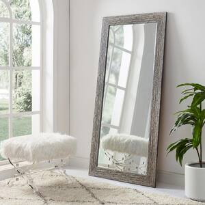 66"H X 32"W Vintage Oak Rustic Full Length Mirror for Home, Full Body Mirror For Bedroom, Farmhouse Mirror