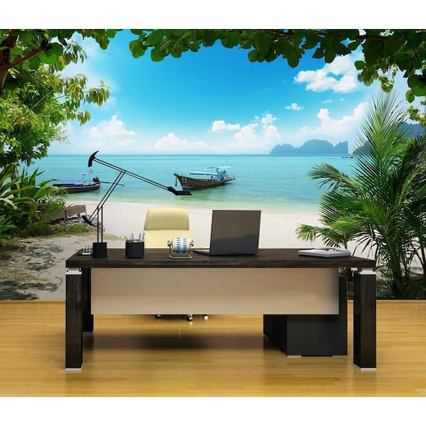 Ideal Decor 144 in. W x 100 in. H Phi Phi Island Wall Mural