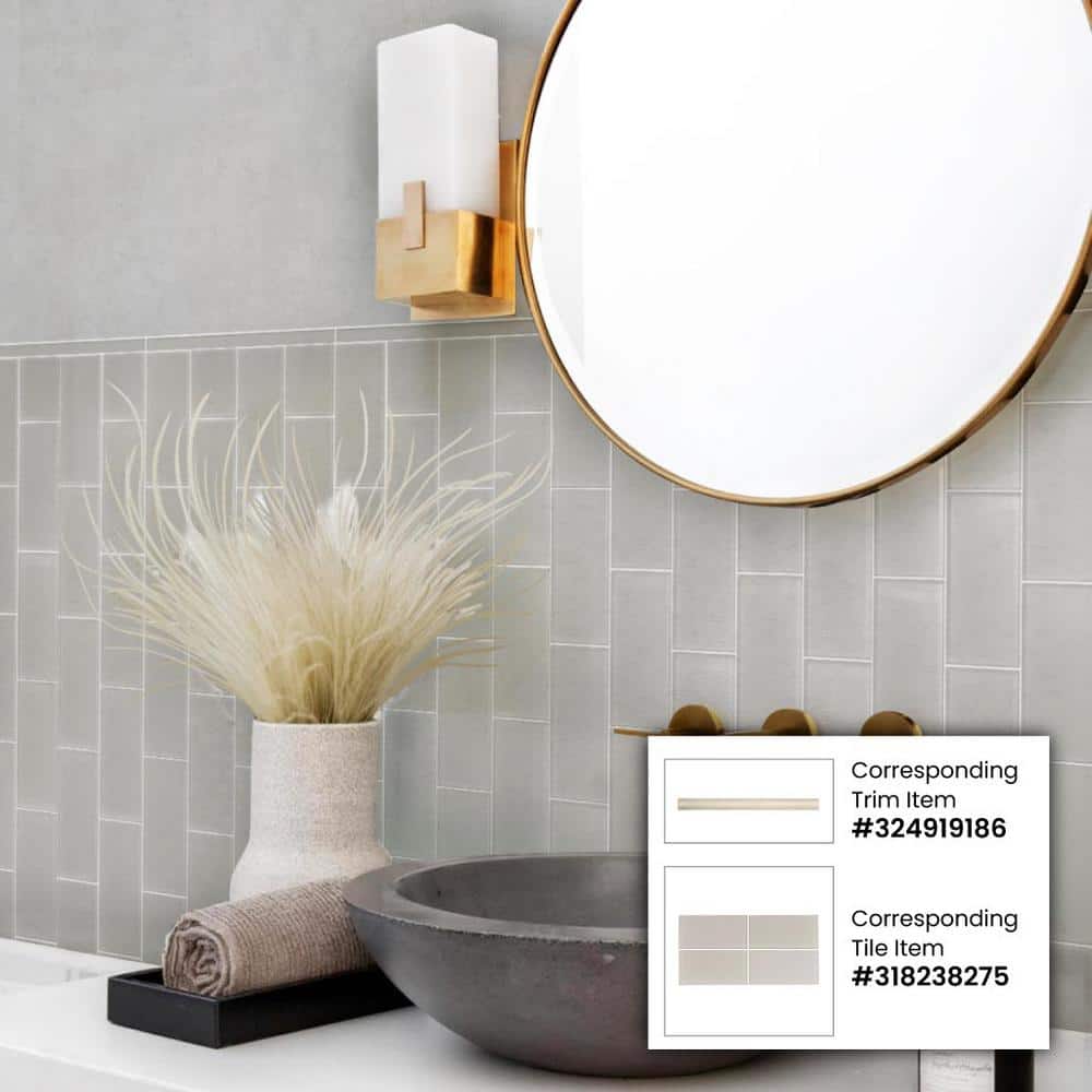 Beige 3" x 6" Matte Glass Subway Tile