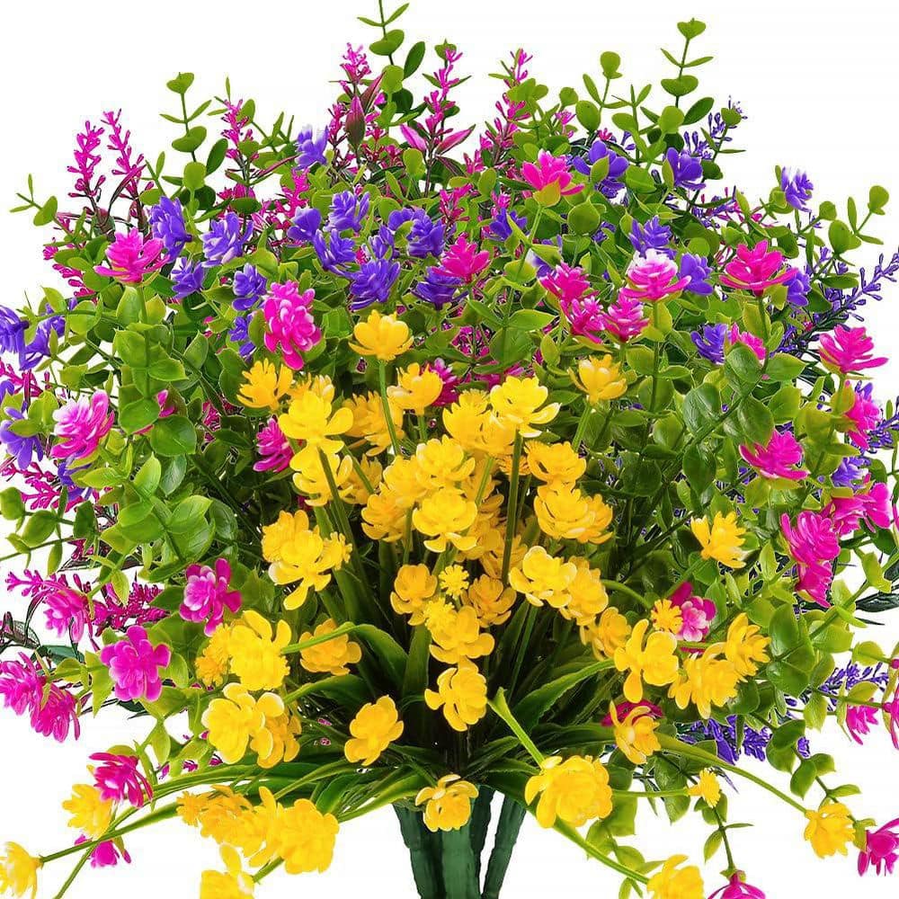 12 in. Multi-colored Indoor/Outdoor Artificial Narciso Flowers Fake ...
