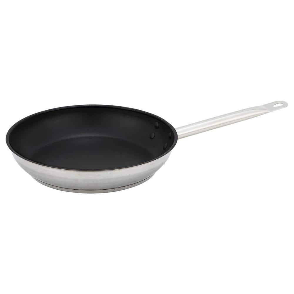 Winco 11 in. Stainless Steel Non-stick Frying Pan SSFP-11NS - The Home ...