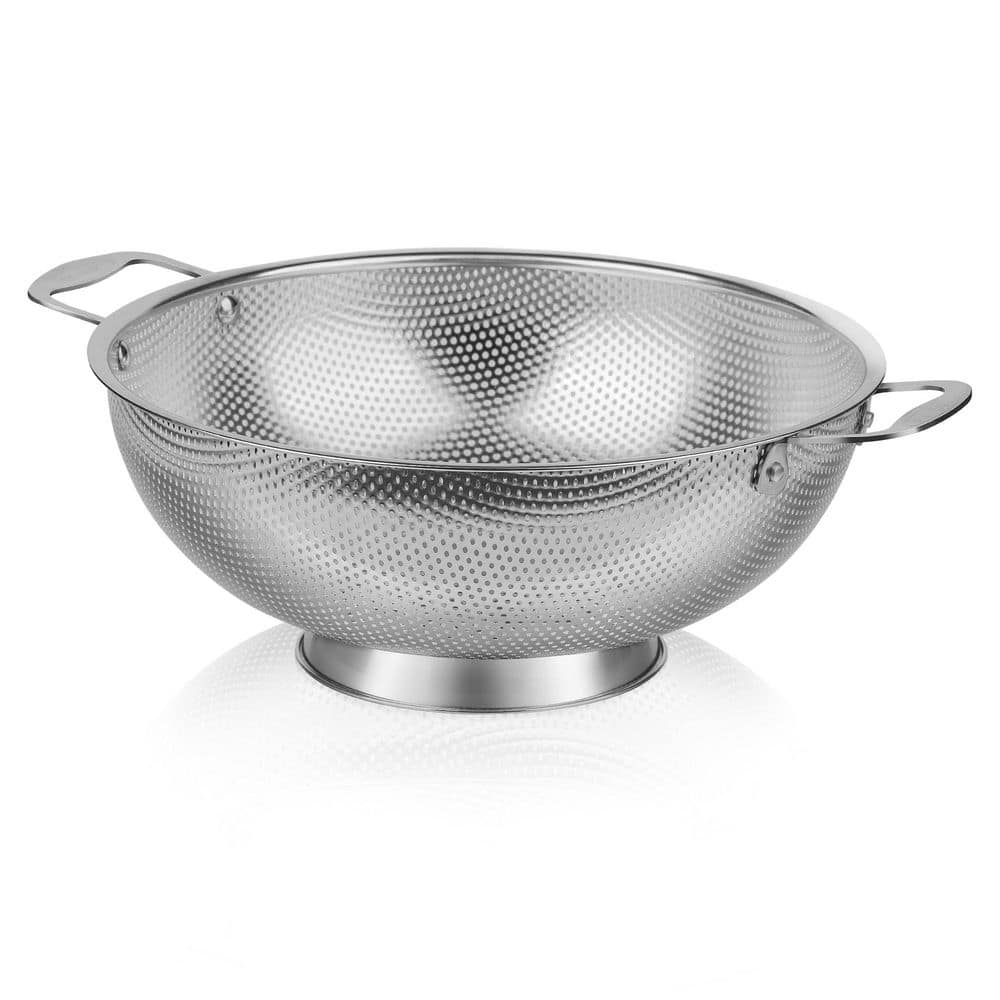 6 qt. Colander, Stainless Steel Mesh Strainer for Kitchen, Food Sieve with Handles, Self-draining Solid Ring Base price history on PriceWatchPro