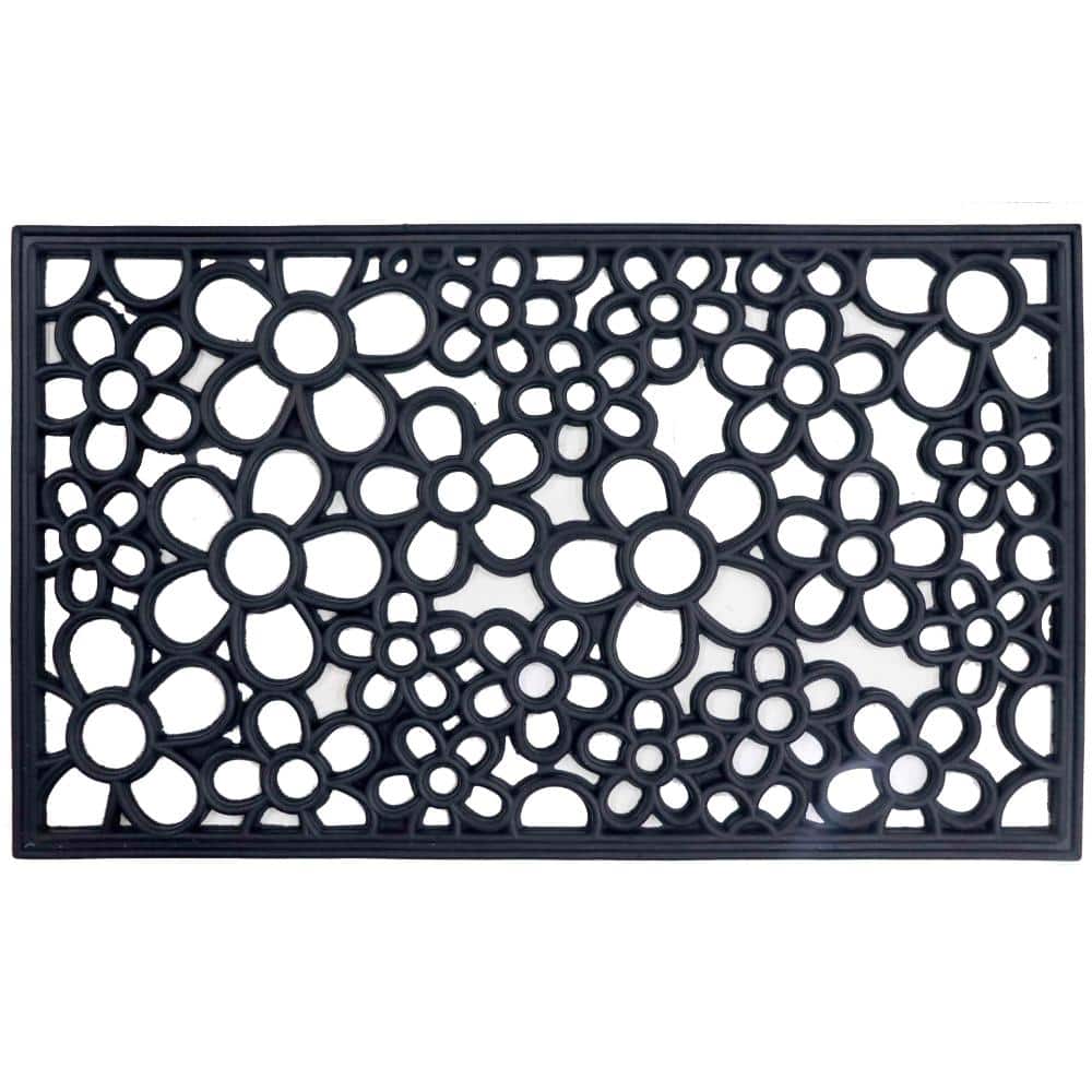 "Rubber Floor Mat with Flower Design Heavy-Duty Anti-Slip Rug Weather-Resistant 18x30"", Rubber Classic Pattern" price history on PriceWatchPro