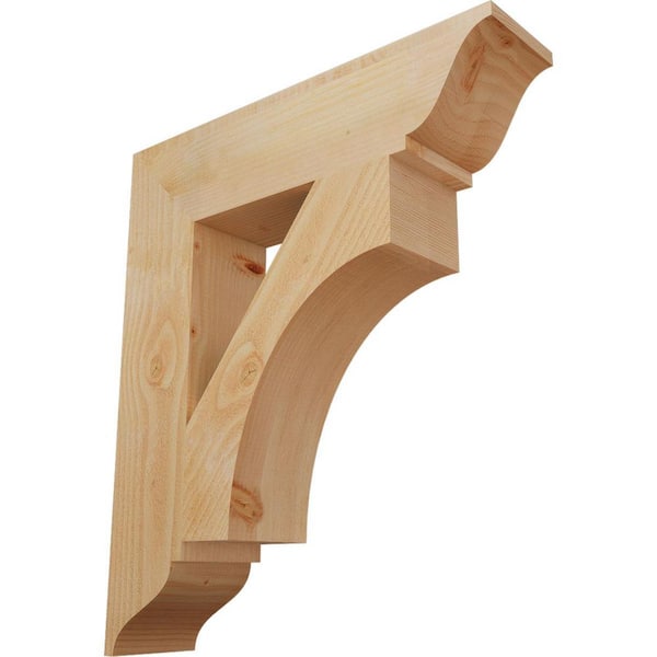 Ekena Millwork 6 in. x 30 in. x 26 in. Douglas Fir Westlake Traditional Rough Sawn Bracket