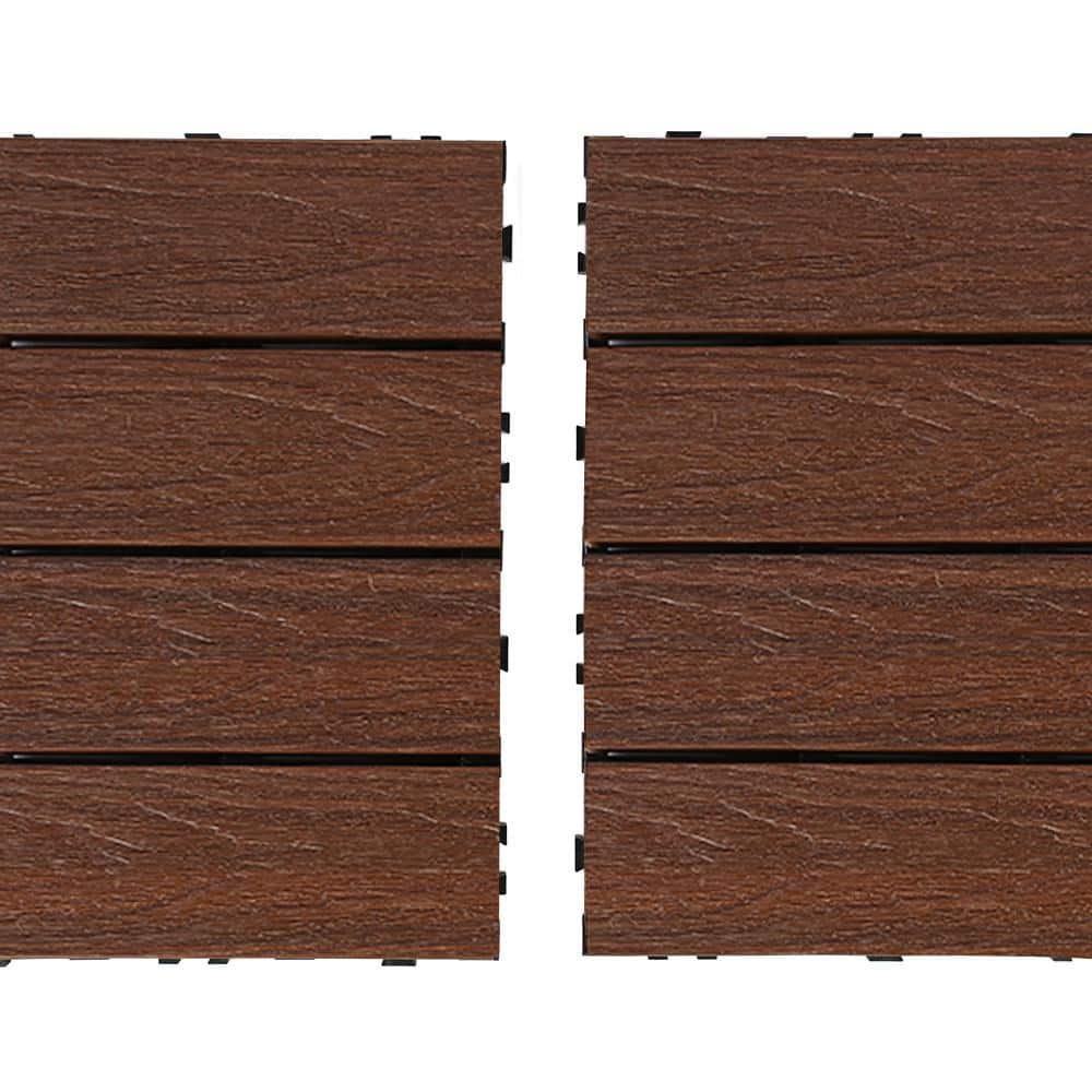 Brazilian Ipe Composite Interlocking Deck Tile 12" x 24"