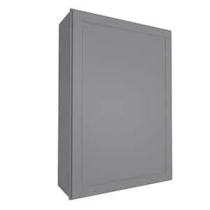 Grey Painted Shaker Style Ready to Assemble Wall Cabinet 21-in W x 42-in H x 12-in D