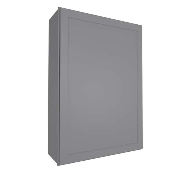 HOMEIBRO Grey Painted Shaker Style Ready to Assemble Wall Cabinet 21-in W x 42-in H x 12-in D