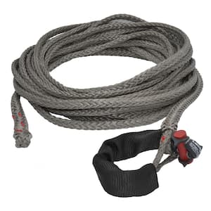 3/8 in. x 50 ft. 5600 lbs. WLL Synthetic Winch Rope Line with Integrated Shackle