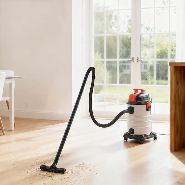8-Gal. Wet Dry Vacuum Cleaner, 6 Peak HP 900W, Self-Cleaning Dual Filter, Metal Tank, Hose & Cord for Garage Home