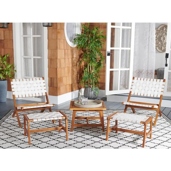 Darryl Brown Acacia Wood Outdoor Lounge Chair Set without Cushion (5-Piece)