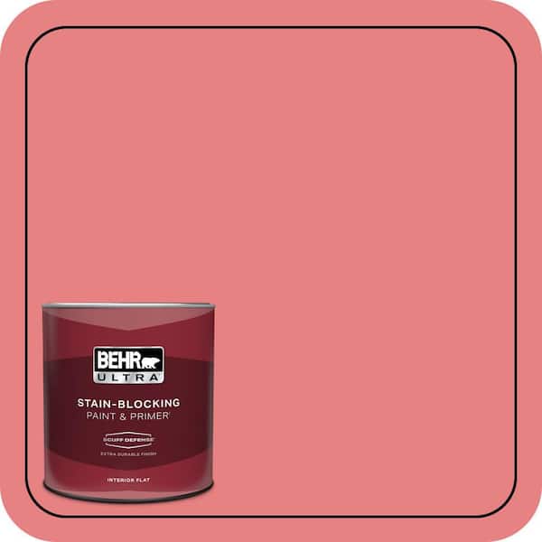 BEHR ULTRA 1 qt. #P170-4 Sugar Poppy Extra Durable Flat Interior Paint & Primer