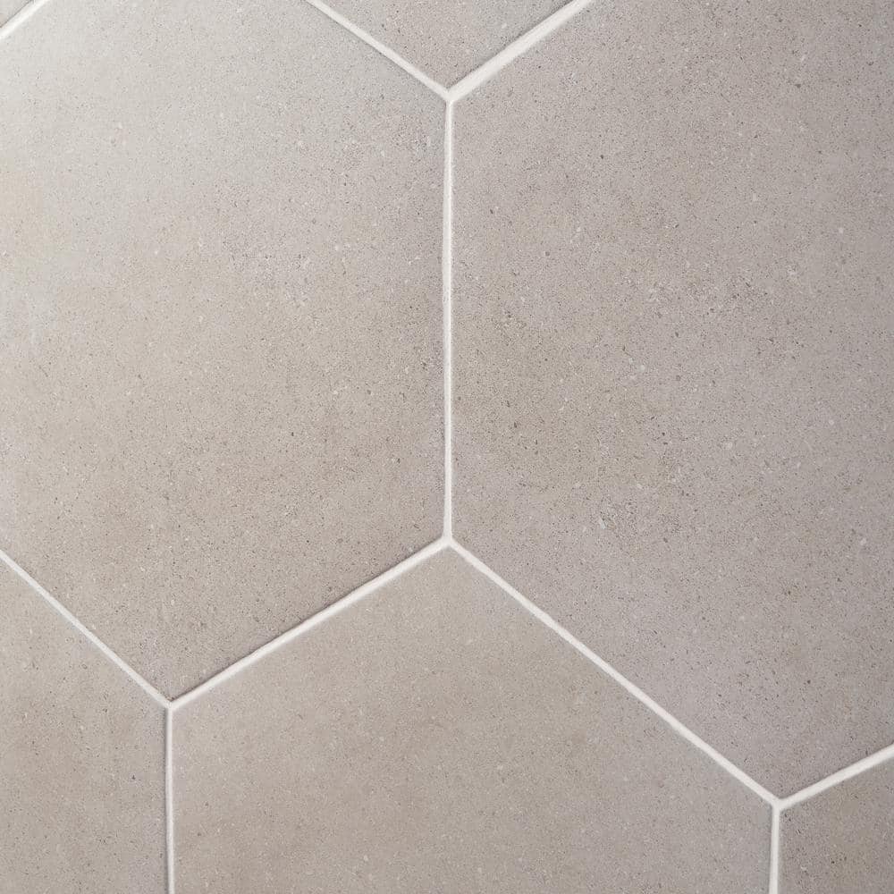Taupe Matte Hexagonal Porcelain Floor and Wall Tile