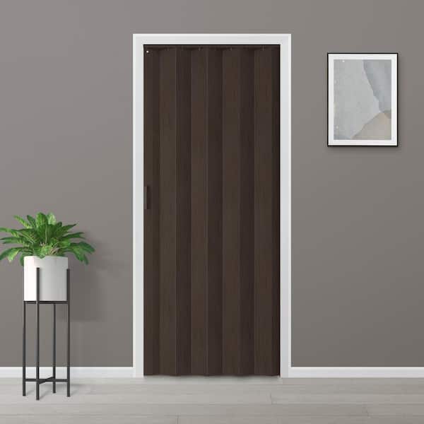 Everbilt 36 x 80 Jupiter Dark Walnut Accordion Door JUP-36X80DW